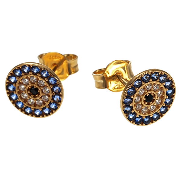 Ohrstecker, 14K, Gelbgold, Zirkonia