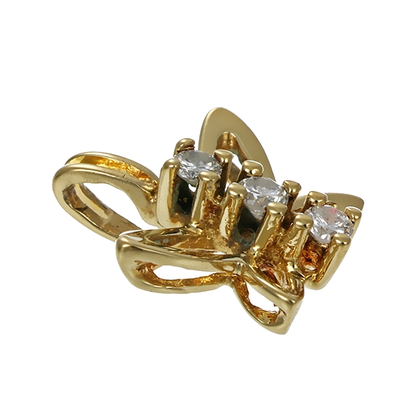 Anhänger, 14K, Gelbgold, Brillanten