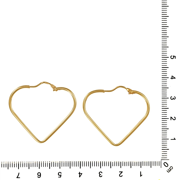 Creolen, 14K, Gelbgold, Herzen