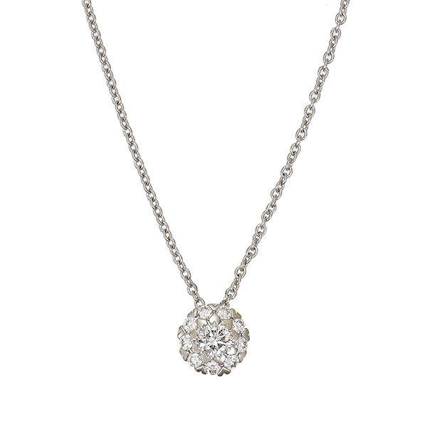 Collier, 18K, Weißgold, Brillanten
