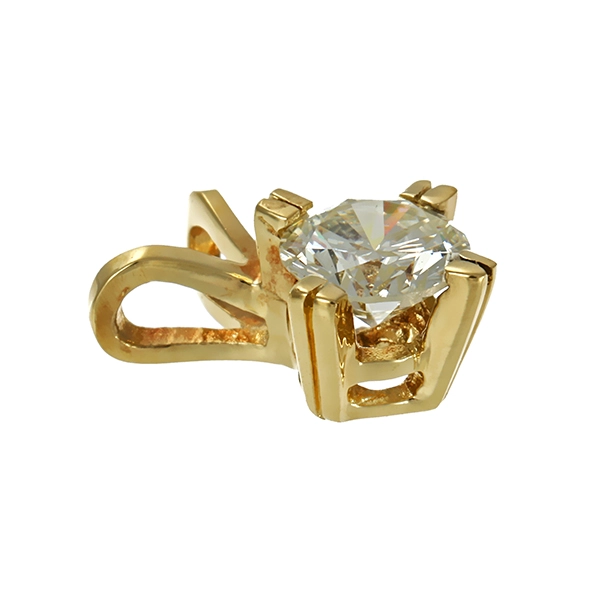 Anhänger, 14K, Gelbgold, Brillant 0,45 ct