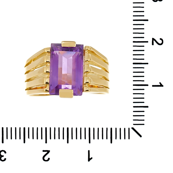 Ring, 18K, Gelbgold, Amethyst