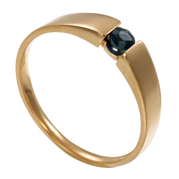 Ring, 14K, Gelbgold, Saphir