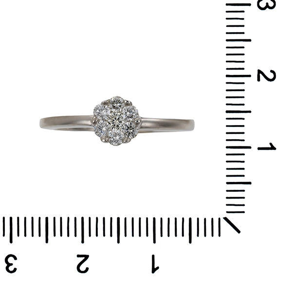 Diamantring, 14K, Weißgold, Brillanten 0,23 ct