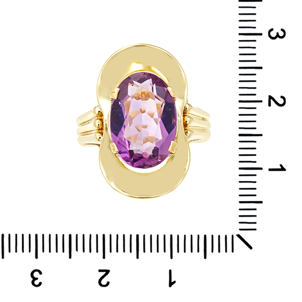 Ring, 14K, Gelbgold, Amethyst