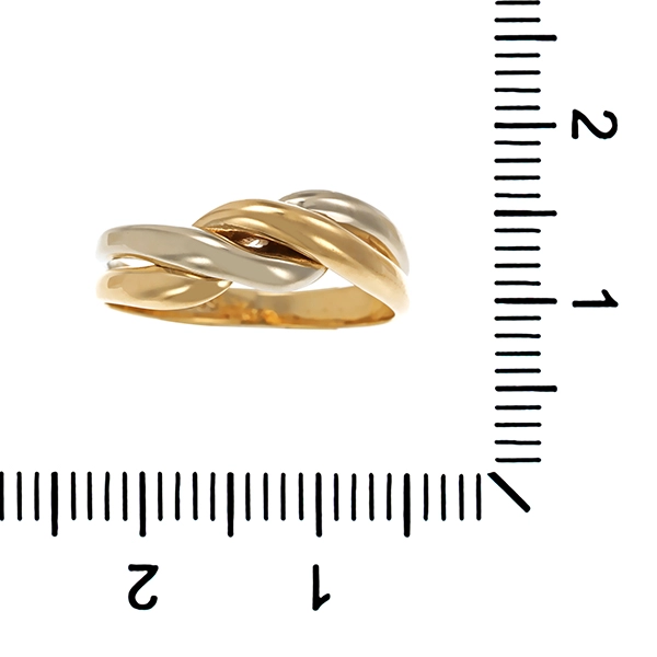 Ring, 14K, Gelb-/Weißgold