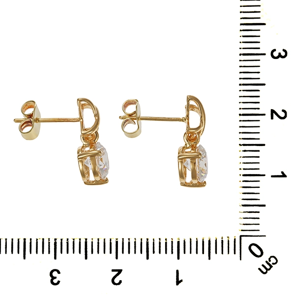 Steckhänger, 14K, Gelbgold, Zirkonia