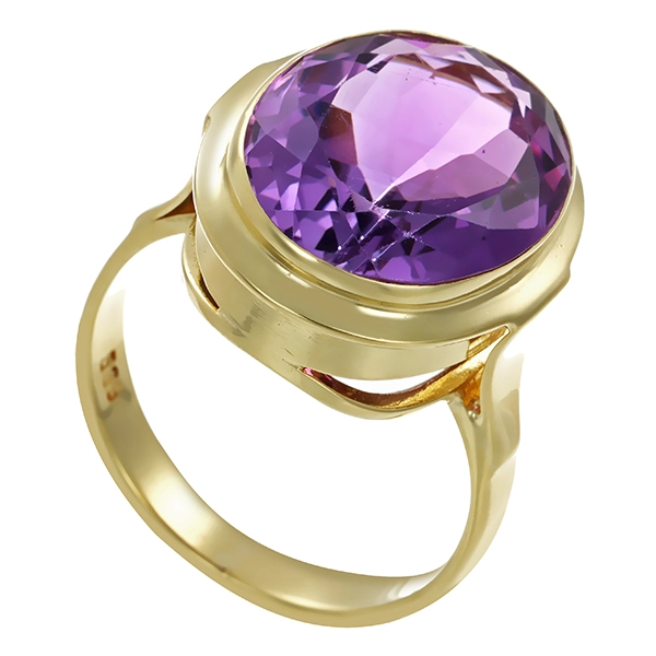 Ring, 14K, Gelbgold, Amethyst