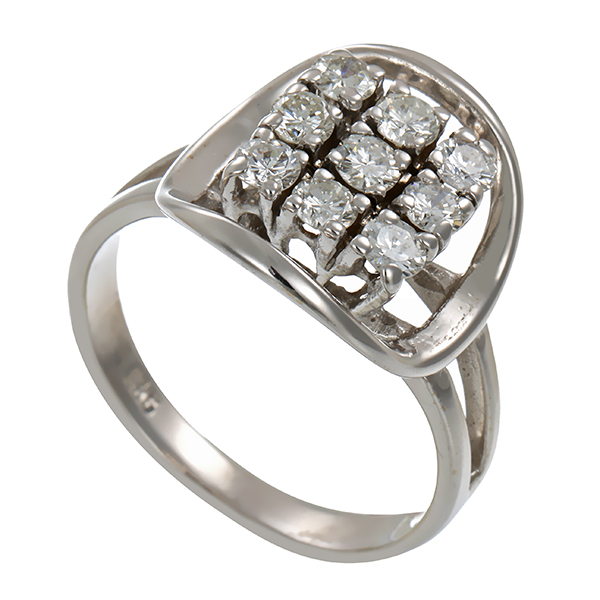 Diamantring, 14K, Weißgold, Brillant