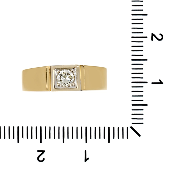 Diamantring, 14K, Gelb-/Weißgold, Brillant 0,20 ct