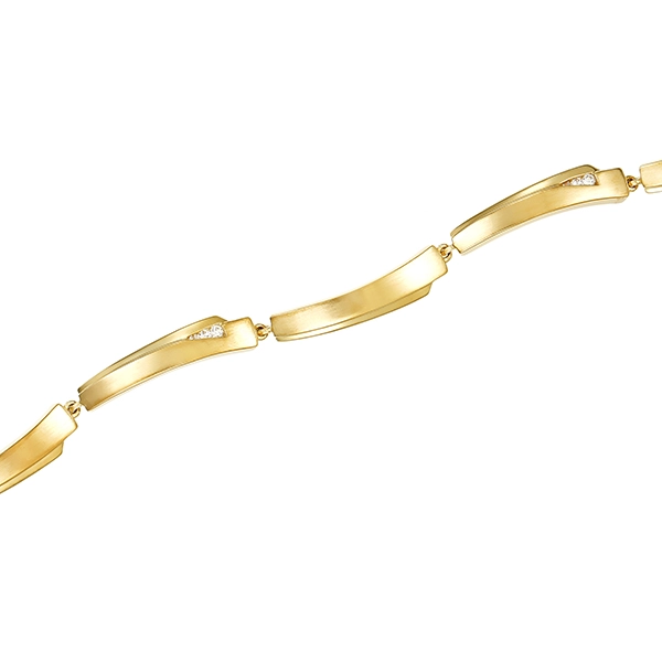 Armband, 8K, Gelbgold, Zirkonia
