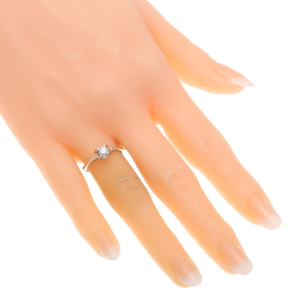 Brillantring, 14K, Weißgold, ca. 0,25ct, U54