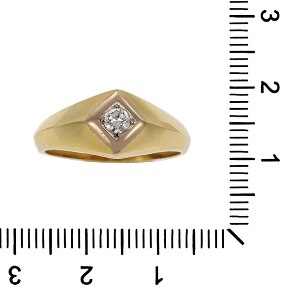 Diamantring, 14K, Gelbgold, Brillant 0,15 ct