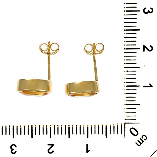 Ohrstecker, 14K, Gelbgold, Citrin