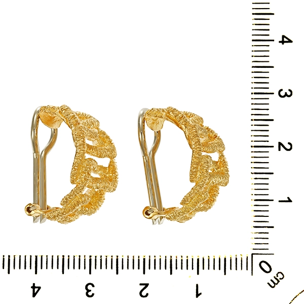 Ohrclipse, 18K, Gelb-/Weißgold