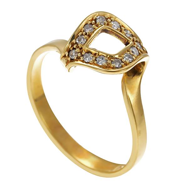 Diamantring, 14K, Gelbgold