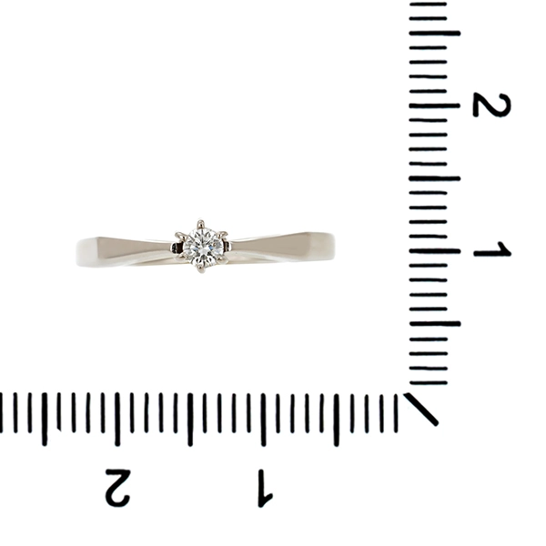 Diamantring, 14K, Weißgold, Brillant