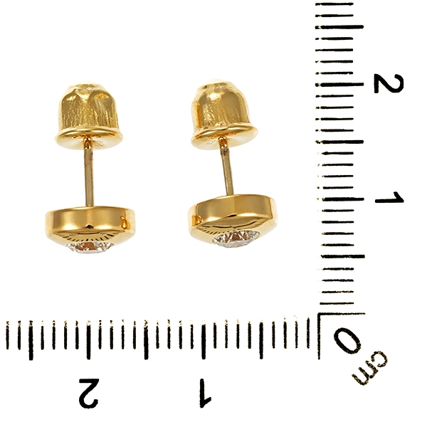 Ohrstecker, 18K, Gelbgold, Brillanten 0,50 ct