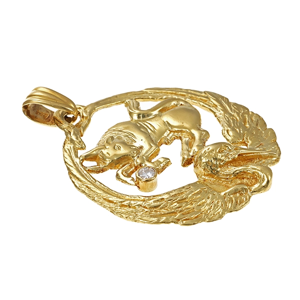 Anhänger, 14K, Gelbgold, Brillant, Sternzeichen