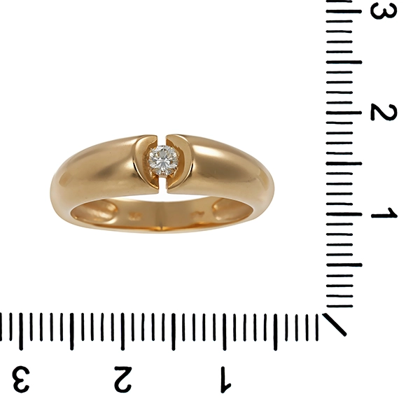 Brillantring, 14K, Gelbgold, 0,10ct