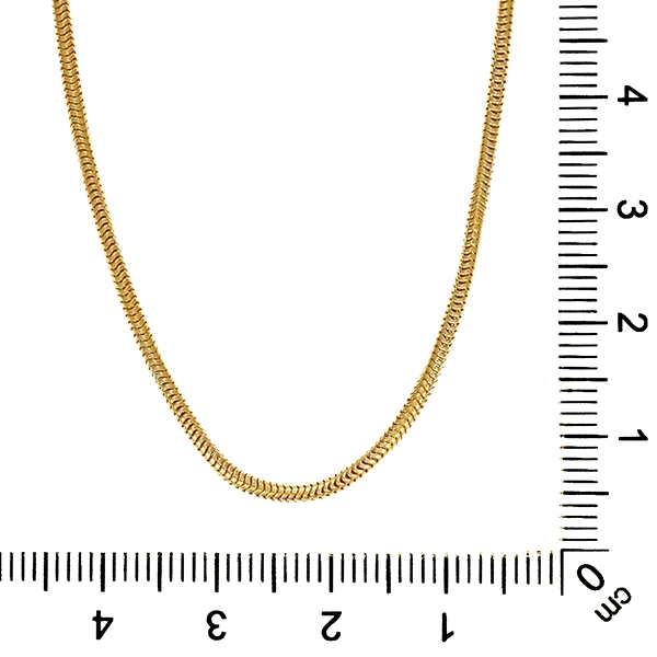 Collierkette, 14K, Gelbgold, Schlange