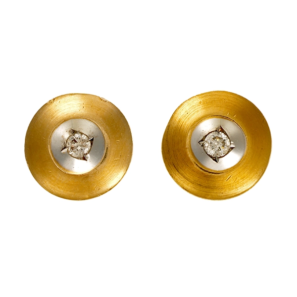 Ohrstecker, 14K, Gelb-/Weißgold, Brillant