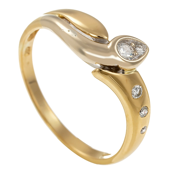 Diamantring, 18K, Gelbgold, Brillant