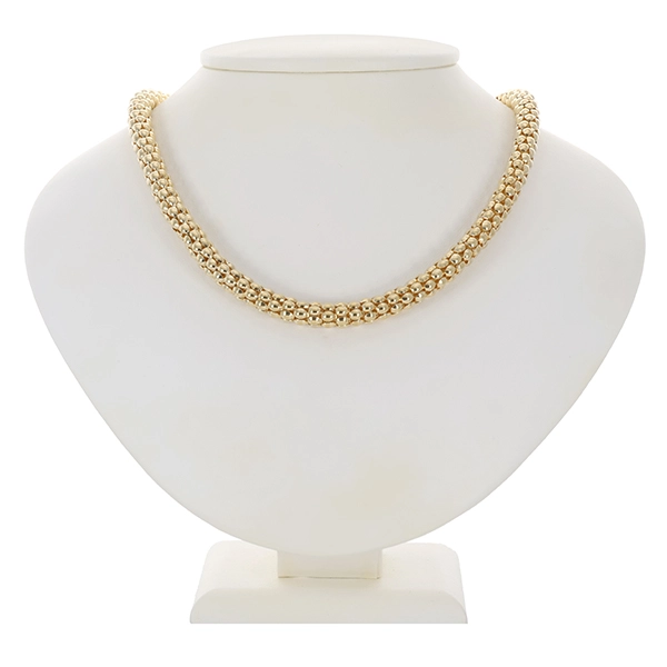 Collier, 8K, Gelbgold, Himbeer-