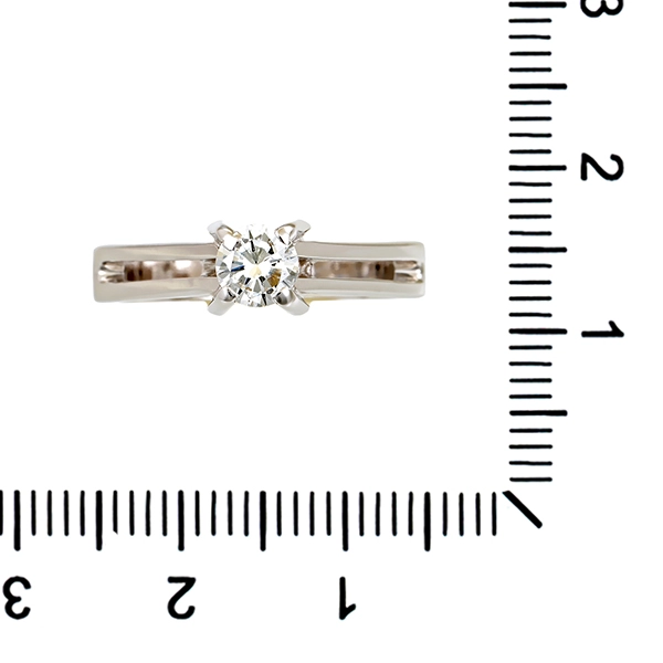 Diamantring, 14K, Weißgold, Brillant 0,40 ct