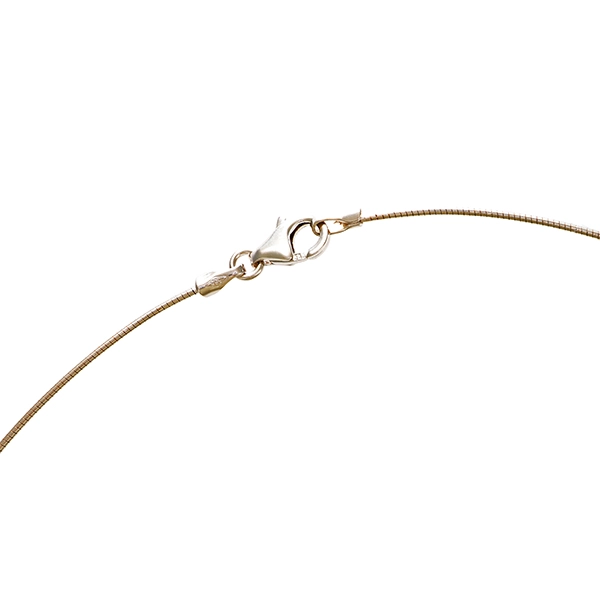 Collier, 14K, Weißgold, Brillanten 0,21 ct, Omega-