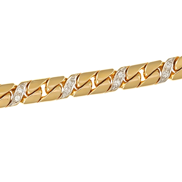 Armband, 14K, Gelb-/Weißgold, Brillanten