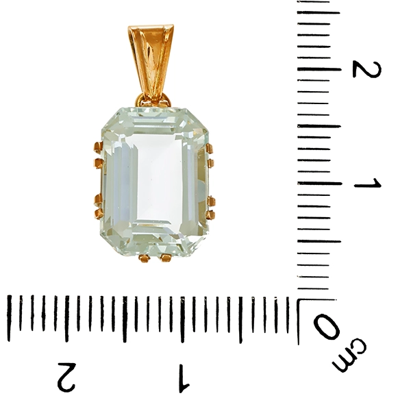 Anhänger, 14K, Gelbgold, Beryll