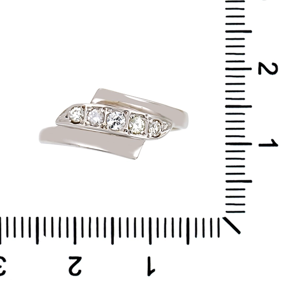 Diamantring, 14K, Weißgold, Brillanten 0,17 ct