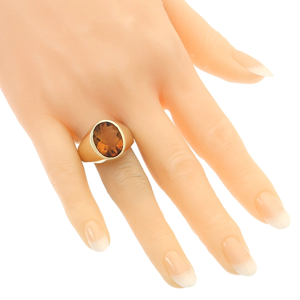 Ring, 14K, Gelbgold, Citrin