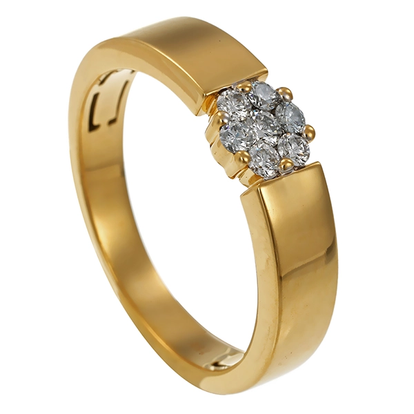 Brillantring, 18K, Gelbgold, 0,23ct