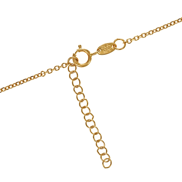 Collier, 14K, Gelbgold, synth. Rubin