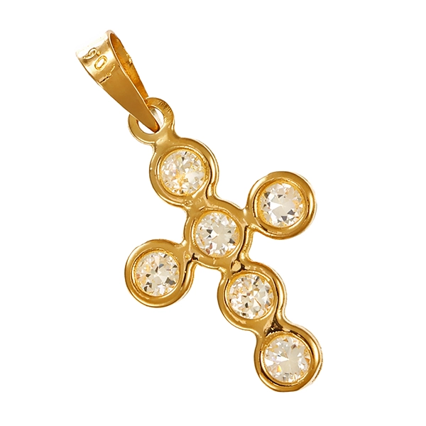 Anhänger, 14K, Gelbgold, Kreuz