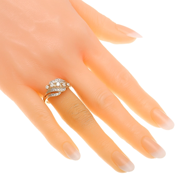 Ring, 14K, Gelbgold, Brillanten, Diamanten