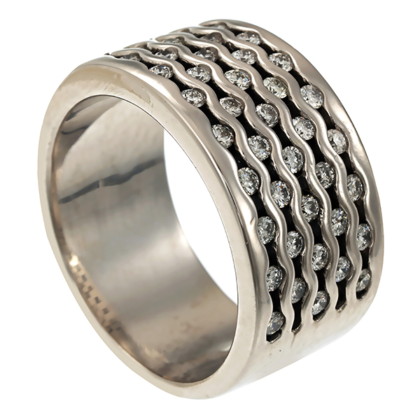 Diamantring, 14K, Weißgold, Brillanten 1,02 ct