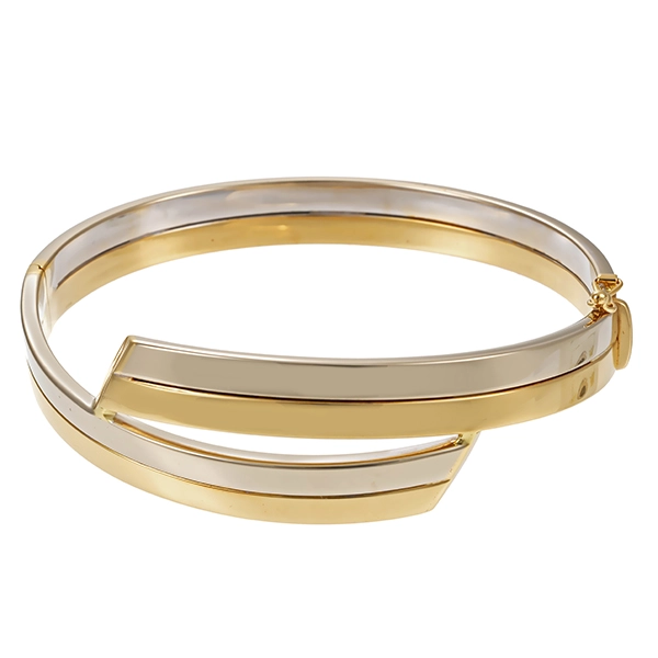 Armreif, 18K, Gelb-/Weißgold,