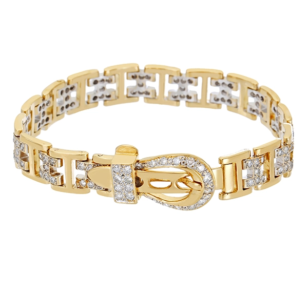 Armband, 18K, Gelb-/Weißgold, Brillanten 2,00 ct