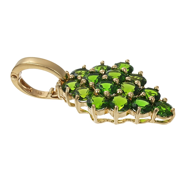 Anhänger, 8K, Gelbgold, Diopside