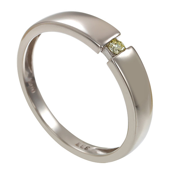 Diamantring, 8K, Weißgold, Brillant