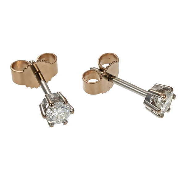 Ohrstecker, 18K, Weißgold, Brillanten