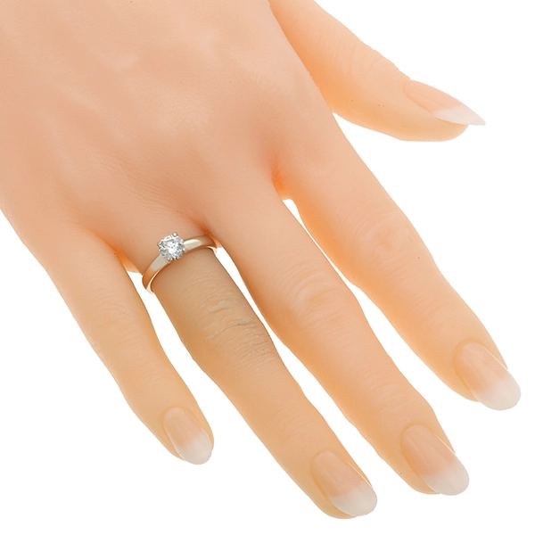 Diamantring, 18K, Weißgold, Brillant 0,65 ct