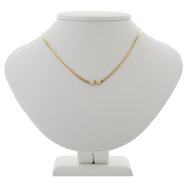 Collier, 14K, Gelbgold, Brillant