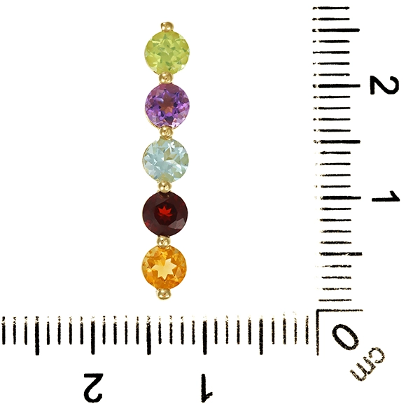Anhänger, 14K, Gelbgold, Edelsteine