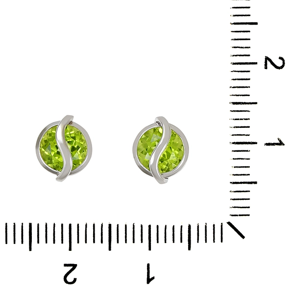 Ohrstecker, 14K, Weißgold, Peridot