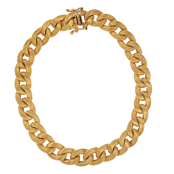 Armband, 14K, Gelbgold, Flachpanzer