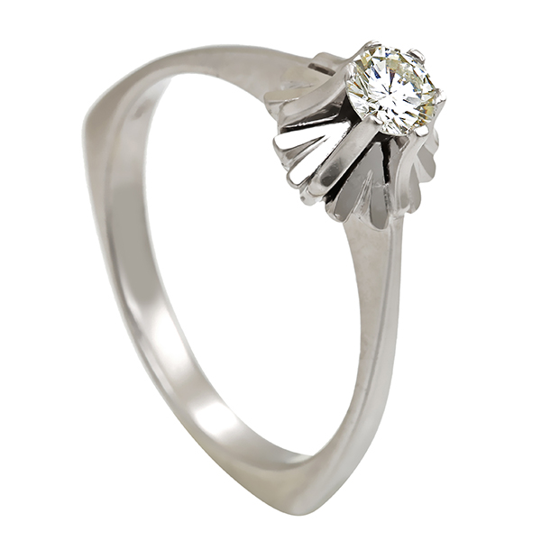 Diamantring, 14K, Weißgold, Brillant 0,25 ct